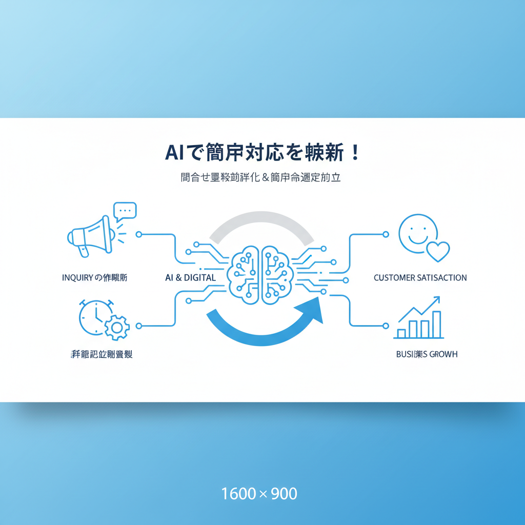 AIで顧客対応を革新!問合せ業務効率化と顧客満足度向上